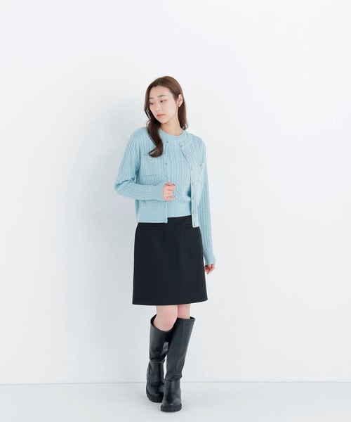 NATURAL BEAUTY BASIC(ナチュラルビューティーベーシック)の「<CanCam.jp掲載>ミニケーブルアンサンブル(アンサンブル・レディース・バーガンディー/ミント/ネイビー/チャコールグレー・FREE)」の15枚目の写真