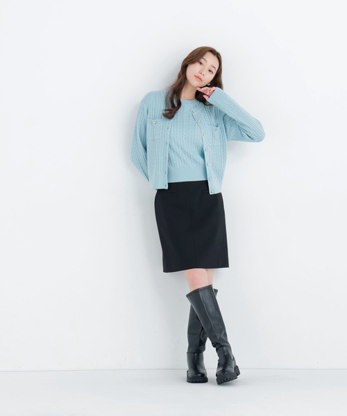 NATURAL BEAUTY BASIC(ナチュラルビューティーベーシック)の「<CanCam.jp掲載>ミニケーブルアンサンブル(アンサンブル・レディース・バーガンディー/ミント/ネイビー/チャコールグレー・FREE)」の17枚目の写真