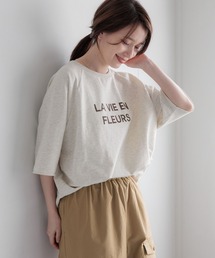 studio CLIP | アソートフラワー刺繍Tシャツ(Tシャツ/カットソー)