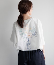 studio CLIP | アソートフラワー刺繍Tシャツ(Tシャツ/カットソー)