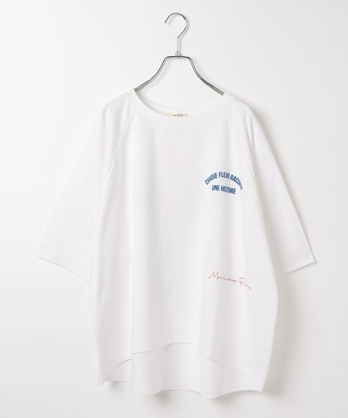 studio CLIP(スタディオクリップ)の「アソートフラワー刺繍Tシャツ(Tシャツ/カットソー・レディース・オフホワイト/ブラウン/オートミール・FREE)」の9枚目の写真