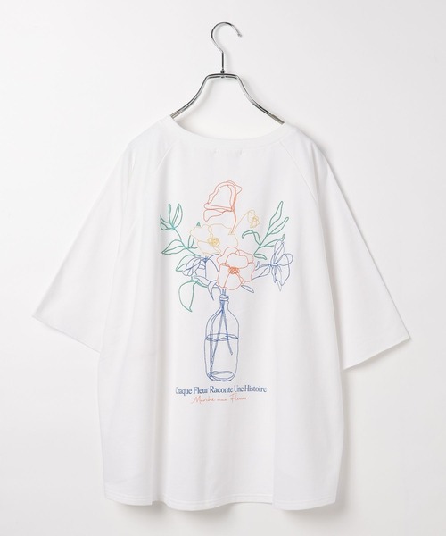 studio CLIP(スタディオクリップ)の「アソートフラワー刺繍Tシャツ(Tシャツ/カットソー・レディース・オフホワイト/ブラウン/オートミール・FREE)」の10枚目の写真