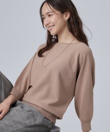 【洗濯機可】軽やかさらタッチ インせず着られる すっきり見えドルマンニット