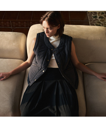 Reversible padded vest (Navy)