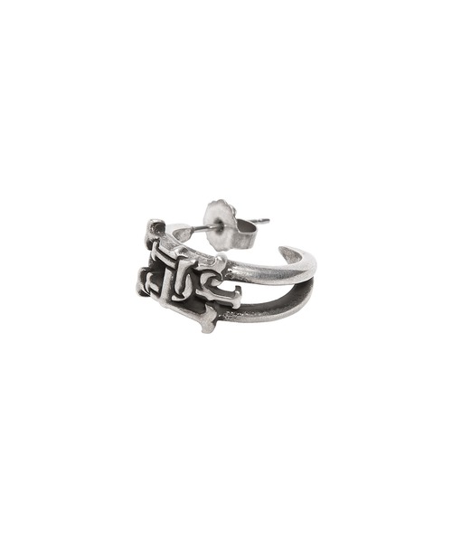 HUF(ハフ)の「VARSITY DOUBLE HOOP PIERCE(ピアス(片耳用)・メンズ・シルバー・O/S)」の2枚目の写真