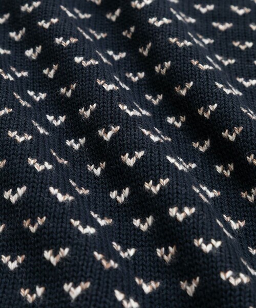 BROOKS BROTHERS(ブルックスブラザーズ)の「コットン ドット ハーフジップ モックネックセーター(ニット/セーター・メンズ・ネイビー・LARGE/MEDIUM/SMALL)」の5枚目の写真