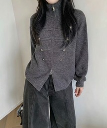 【秋冬新作】スタンドカラーナポレオンニット