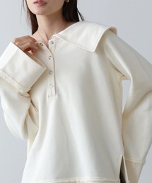 Bab（バブ）の「ビッグカラー2WAYスウェットトップス（その他トップス）」