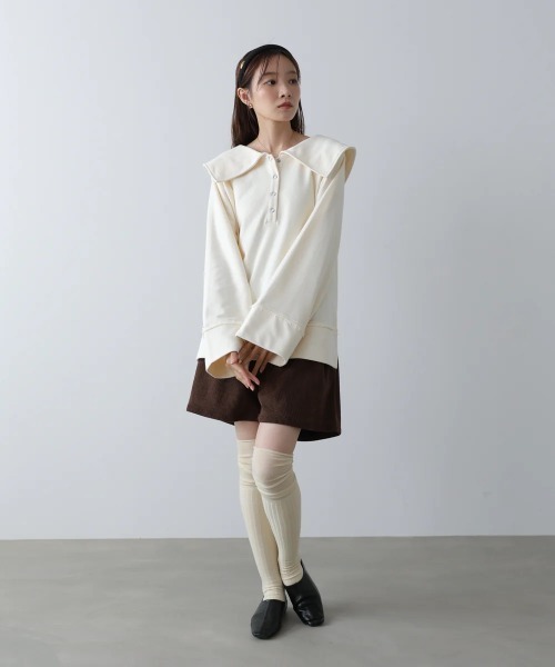 Bab(バブ)の「ビッグカラー2WAYスウェットトップス(その他トップス・レディース・ブラック/ブラウン/アイボリー/グレー系その他4・FREE)」の22枚目の写真