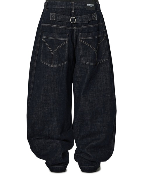 Openyard（オープンヤード）の「『Openyard/オープンヤード』OBLIQUE WIDE VOLUME PANTS/オブリークワイドボリュームパンツ（デニムパンツ・メンズ・インディゴブルー/ブラック・M/L/S）」の15枚目の写真