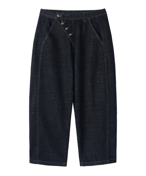 Openyard（オープンヤード）の「『Openyard/オープンヤード』OBLIQUE WIDE VOLUME PANTS/オブリークワイドボリュームパンツ（デニムパンツ・メンズ・インディゴブルー/ブラック・M/L/S）」の19枚目の写真