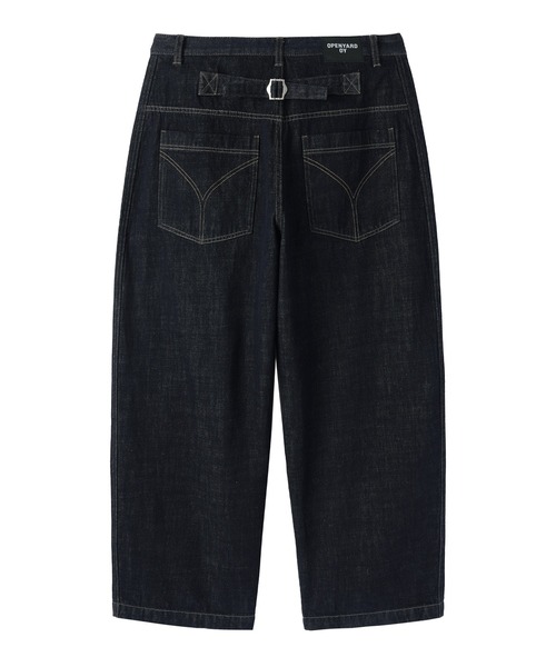 Openyard（オープンヤード）の「『Openyard/オープンヤード』OBLIQUE WIDE VOLUME PANTS/オブリークワイドボリュームパンツ（デニムパンツ・メンズ・インディゴブルー/ブラック・M/L/S）」の20枚目の写真