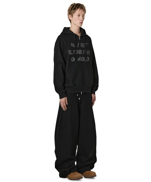 Openyard（オープンヤード）の「『Openyard/オープンヤード』OBLIQUE WIDE VOLUME PANTS/オブリークワイドボリュームパンツ（デニムパンツ・メンズ・インディゴブルー/ブラック・M/L/S）」の6枚目の写真