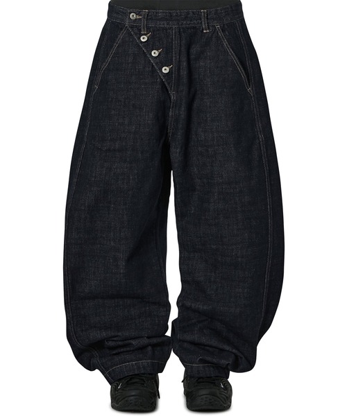 Openyard（オープンヤード）の「『Openyard/オープンヤード』OBLIQUE WIDE VOLUME PANTS/オブリークワイドボリュームパンツ（デニムパンツ・メンズ・インディゴブルー/ブラック・M/L/S）」の14枚目の写真
