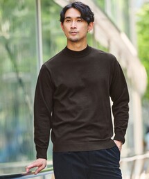 【WEB限定】JUST fit ハイゲージ ジャケイン モックネック ニット