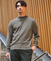 【WEB限定】JUST fit ハイゲージ ジャケイン モックネック ニット