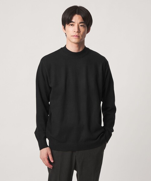green label relaxing(グリーンレーベルリラクシング)の「【WEB限定】JUST fit ハイゲージ ジャケイン モックネック ニット(ニット/セーター・メンズ・ブラック/ダークグレー/ダークブラウン/オリーブ・S/M/XL/L)」の10枚目の写真