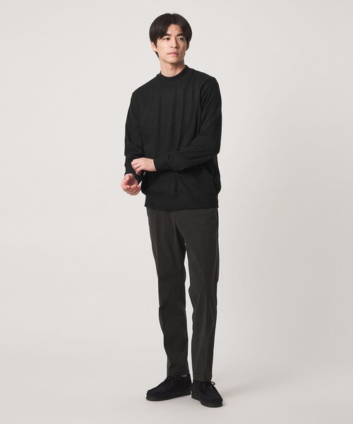 green label relaxing(グリーンレーベルリラクシング)の「【WEB限定】JUST fit ハイゲージ ジャケイン モックネック ニット(ニット/セーター・メンズ・ブラック/ダークグレー/ダークブラウン/オリーブ・S/M/XL/L)」の11枚目の写真