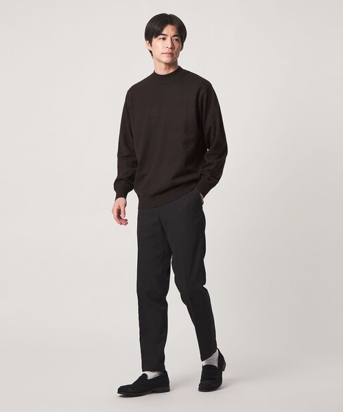 green label relaxing(グリーンレーベルリラクシング)の「【WEB限定】JUST fit ハイゲージ ジャケイン モックネック ニット(ニット/セーター・メンズ・ブラック/ダークグレー/ダークブラウン/オリーブ・S/M/XL/L)」の13枚目の写真