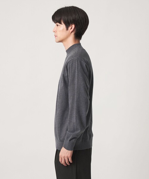 green label relaxing(グリーンレーベルリラクシング)の「【WEB限定】JUST fit ハイゲージ ジャケイン モックネック ニット(ニット/セーター・メンズ・ブラック/ダークグレー/ダークブラウン/オリーブ・S/M/XL/L)」の17枚目の写真