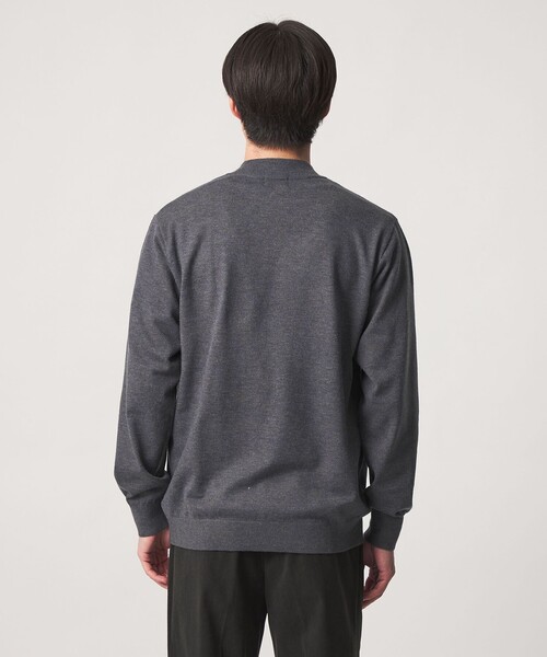green label relaxing(グリーンレーベルリラクシング)の「【WEB限定】JUST fit ハイゲージ ジャケイン モックネック ニット(ニット/セーター・メンズ・ブラック/ダークグレー/ダークブラウン/オリーブ・S/M/XL/L)」の18枚目の写真