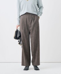 《ストレッチ》ウォッシャブルネップツイードワイドパンツ