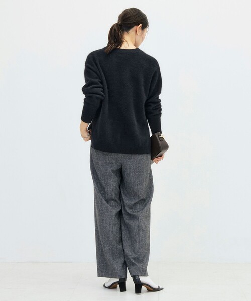 NOLLEY’S(ノーリーズ)の「《ストレッチ》ウォッシャブルネップツイードワイドパンツ(その他パンツ・レディース・ベージュ系その他/ブラック系その他・36/38)」の6枚目の写真