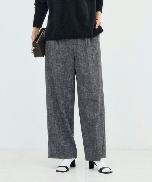 NOLLEY’S(ノーリーズ)の「《ストレッチ》ウォッシャブルネップツイードワイドパンツ(その他パンツ・レディース・ベージュ系その他/ブラック系その他・36/38)」の9枚目の写真