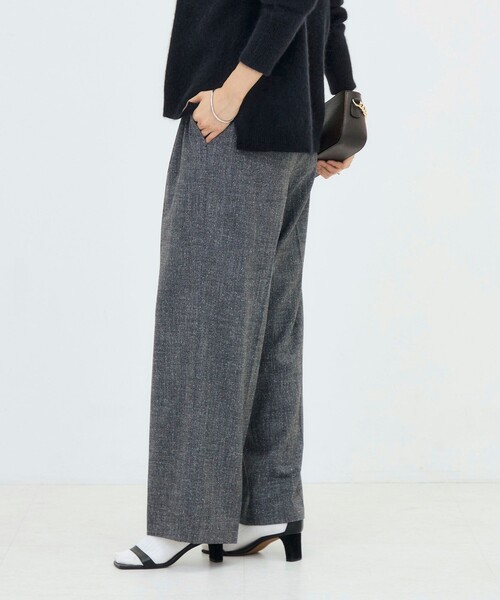 NOLLEY’S(ノーリーズ)の「《ストレッチ》ウォッシャブルネップツイードワイドパンツ(その他パンツ・レディース・ベージュ系その他/ブラック系その他・36/38)」の10枚目の写真