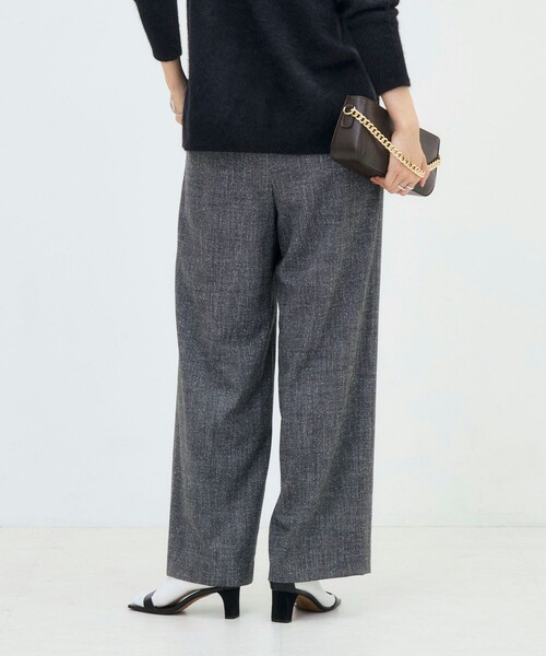 NOLLEY’S(ノーリーズ)の「《ストレッチ》ウォッシャブルネップツイードワイドパンツ(その他パンツ・レディース・ベージュ系その他/ブラック系その他・36/38)」の11枚目の写真