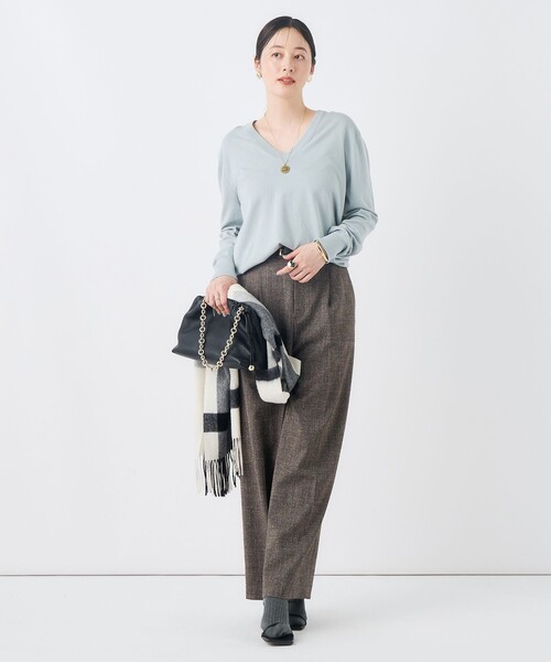 NOLLEY’S(ノーリーズ)の「《ストレッチ》ウォッシャブルネップツイードワイドパンツ(その他パンツ・レディース・ベージュ系その他/ブラック系その他・36/38)」の15枚目の写真