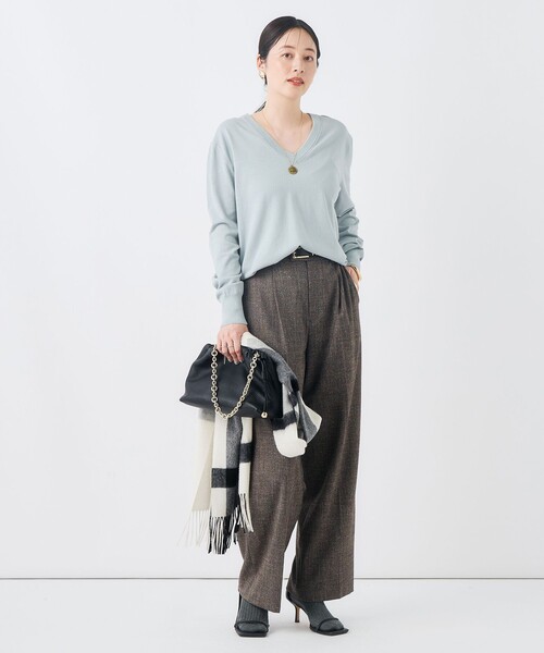 NOLLEY’S(ノーリーズ)の「《ストレッチ》ウォッシャブルネップツイードワイドパンツ(その他パンツ・レディース・ベージュ系その他/ブラック系その他・36/38)」の16枚目の写真