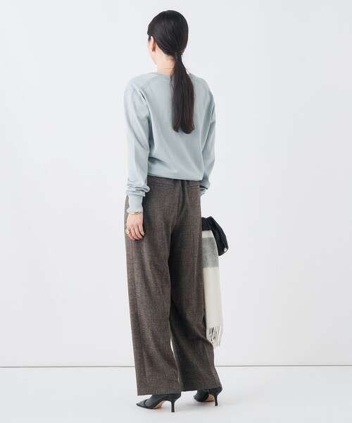 NOLLEY’S(ノーリーズ)の「《ストレッチ》ウォッシャブルネップツイードワイドパンツ(その他パンツ・レディース・ベージュ系その他/ブラック系その他・36/38)」の18枚目の写真