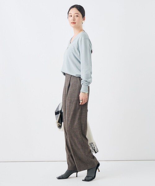 NOLLEY’S(ノーリーズ)の「《ストレッチ》ウォッシャブルネップツイードワイドパンツ(その他パンツ・レディース・ベージュ系その他/ブラック系その他・36/38)」の21枚目の写真