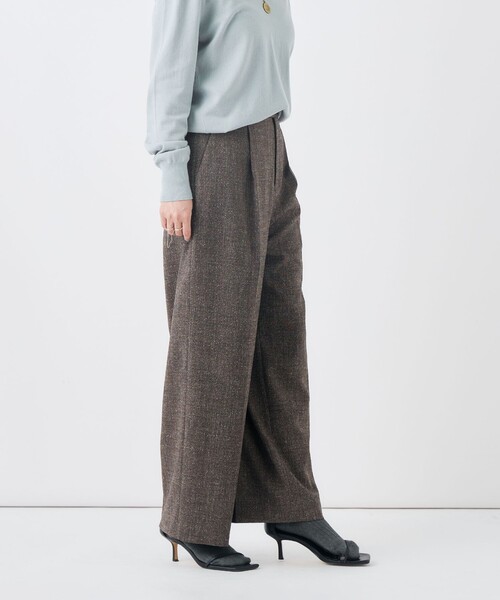NOLLEY’S(ノーリーズ)の「《ストレッチ》ウォッシャブルネップツイードワイドパンツ(その他パンツ・レディース・ベージュ系その他/ブラック系その他・36/38)」の22枚目の写真