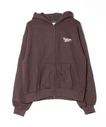 Melted universal logo zip hoodie