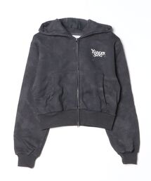 Melted universal logo zip hoodie
