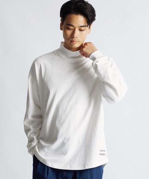 8オンス ヘビーウェイト ハイネック ラウンドヘム ロンT（Tシャツ