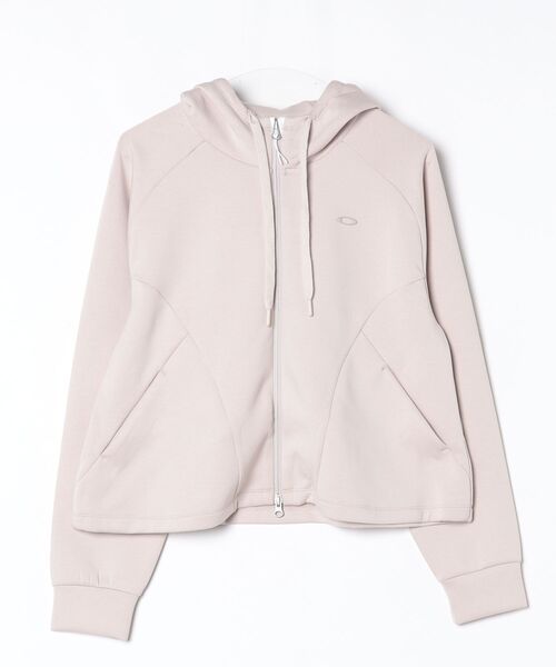 OAKLEY（オークリー）の「オークリー OAKLEY RADIANT PEACH FLEECE CROPPED 12.0（パーカー・レディース・ブラック/ライトベージュ/グレー・M/L/S/XL）」の9枚目の写真