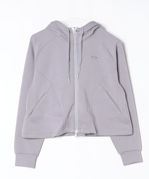 OAKLEY（オークリー）の「オークリー OAKLEY RADIANT PEACH FLEECE CROPPED 12.0（パーカー・レディース・ブラック/ライトベージュ/グレー・M/L/S/XL）」の12枚目の写真
