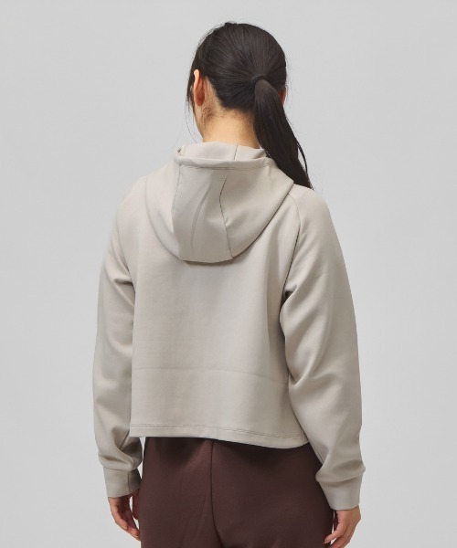 OAKLEY（オークリー）の「オークリー OAKLEY RADIANT PEACH FLEECE CROPPED 12.0（パーカー・レディース・ブラック/ライトベージュ/グレー・M/L/S/XL）」の6枚目の写真