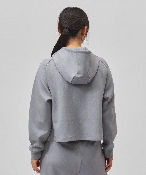 OAKLEY（オークリー）の「オークリー OAKLEY RADIANT PEACH FLEECE CROPPED 12.0（パーカー・レディース・ブラック/ライトベージュ/グレー・M/L/S/XL）」の4枚目の写真