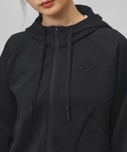 OAKLEY（オークリー）の「オークリー OAKLEY RADIANT PEACH FLEECE CROPPED 12.0（パーカー・レディース・ブラック/ライトベージュ/グレー・M/L/S/XL）」の7枚目の写真