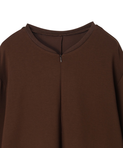 LE SOUK HOLIDAY(ルスークホリデー)の「ハーフジップカットプルオーバー(Tシャツ/カットソー・レディース・チャコールグレー/オフホワイト/ダークブラウン・L/M)」の22枚目の写真