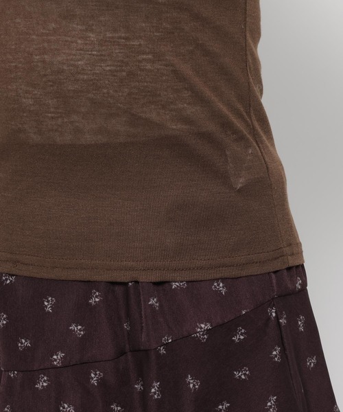 mysty woman(ミスティウーマン)の「BASICシアークルーカット長袖 1091053(Tシャツ/カットソー・レディース・ライトイエロー/ブラック/ブラウン/オフホワイト・FREE)」の11枚目の写真