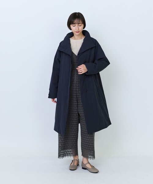LOISIR(ロワズィール)の「リサイクルダウンハイネックロングコート(ダウンジャケット/コート・レディース・ブラウン/ダークネイビー・FREE)」の7枚目の写真