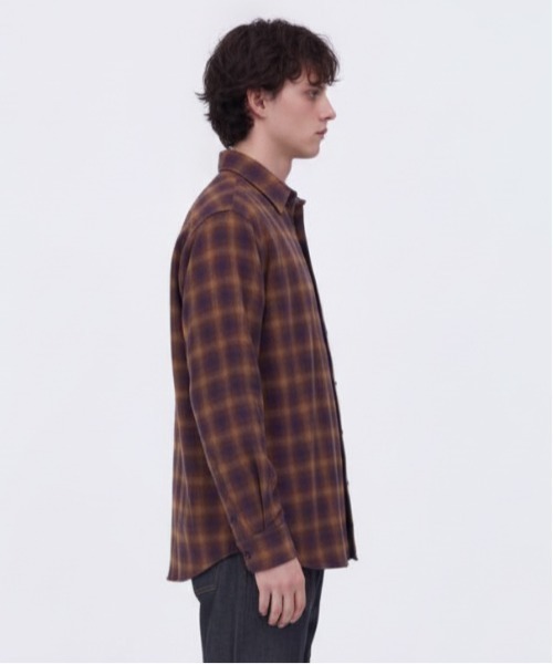 UNITED TOKYO（ユナイテッドトウキョウ）の「【新作】WOOL NYLON OMBRE CHECK SHIRT（シャツ/ブラウス・メンズ・グリーン/レッド/ブラウン・2/1）」の8枚目の写真