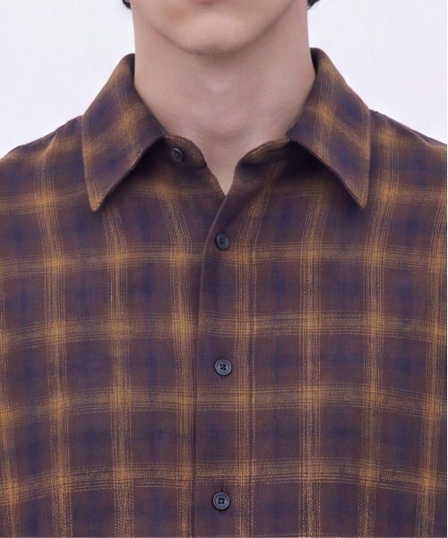 UNITED TOKYO（ユナイテッドトウキョウ）の「【新作】WOOL NYLON OMBRE CHECK SHIRT（シャツ/ブラウス・メンズ・グリーン/レッド/ブラウン・2/1）」の10枚目の写真
