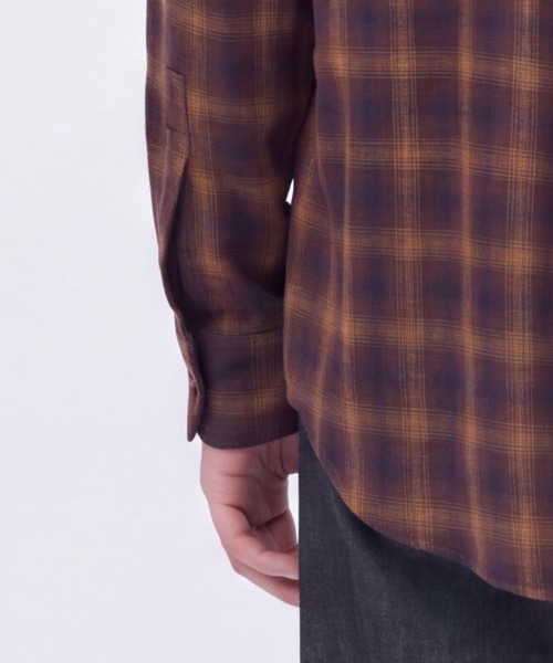 UNITED TOKYO（ユナイテッドトウキョウ）の「【新作】WOOL NYLON OMBRE CHECK SHIRT（シャツ/ブラウス・メンズ・グリーン/レッド/ブラウン・2/1）」の12枚目の写真