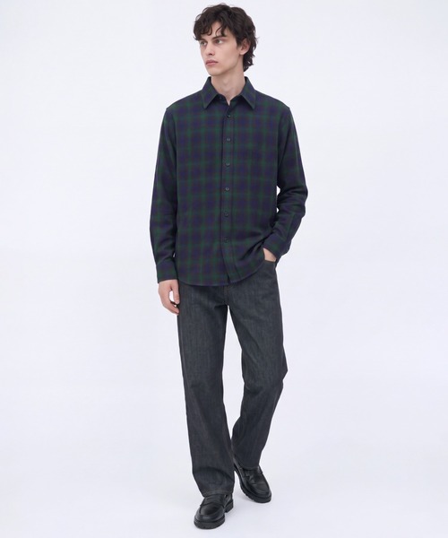 UNITED TOKYO（ユナイテッドトウキョウ）の「【新作】WOOL NYLON OMBRE CHECK SHIRT（シャツ/ブラウス・メンズ・グリーン/レッド/ブラウン・2/1）」の5枚目の写真